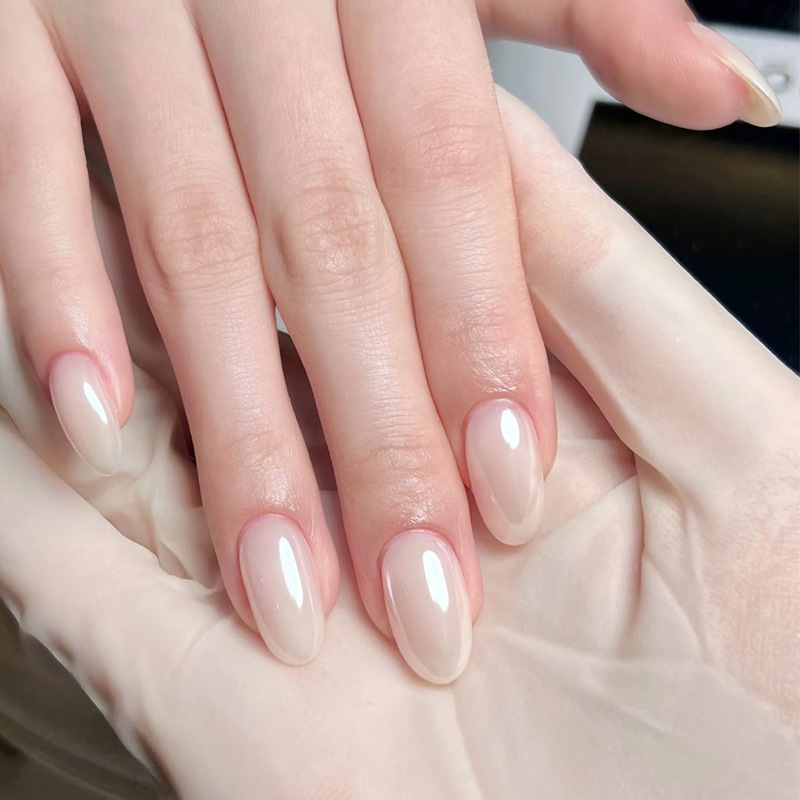 Nail Art Press On - 24 szt. Proste akrylowe paznokcie do