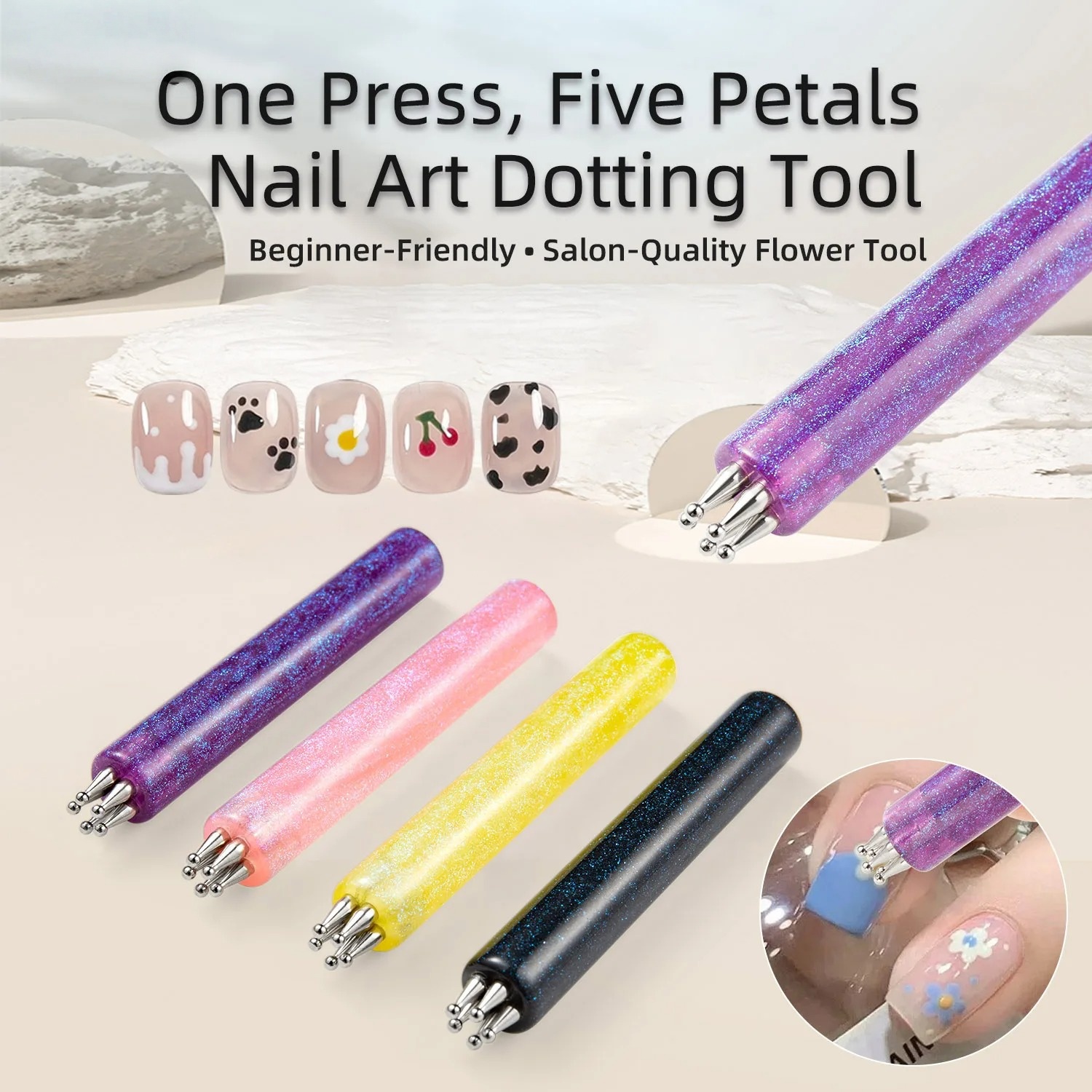 Nail Art One Stroke - 1 szt. Pióro do zdobienia paznokci