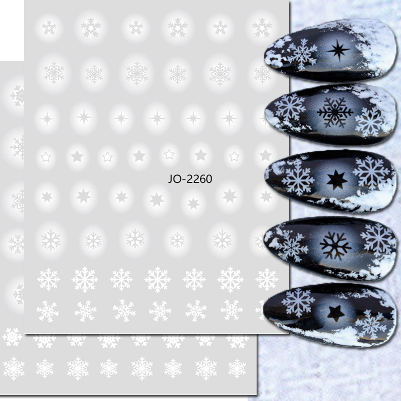 Nail Art Xmas Tree - Nail Art 3d naklejki białe puste