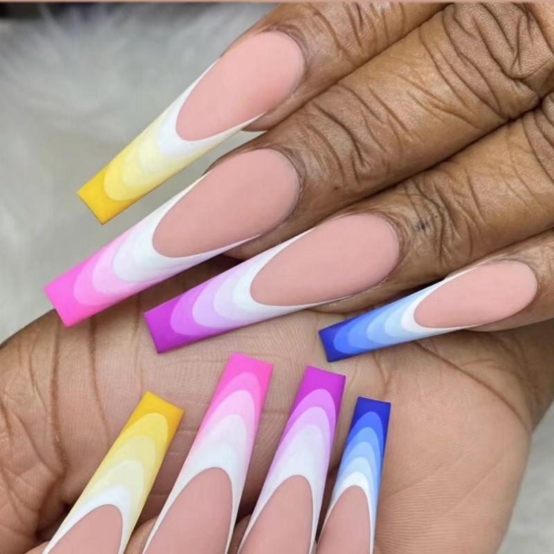 Nail Art Press On - Krótkie, średnie sztuczne paznokcie dla kobiet