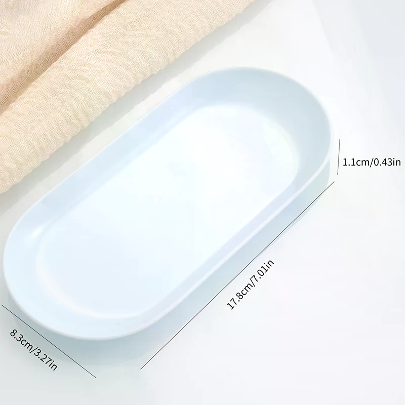 Nail Art Oval - Plastikowa tacka do przechowywania kosmetyków, płyta