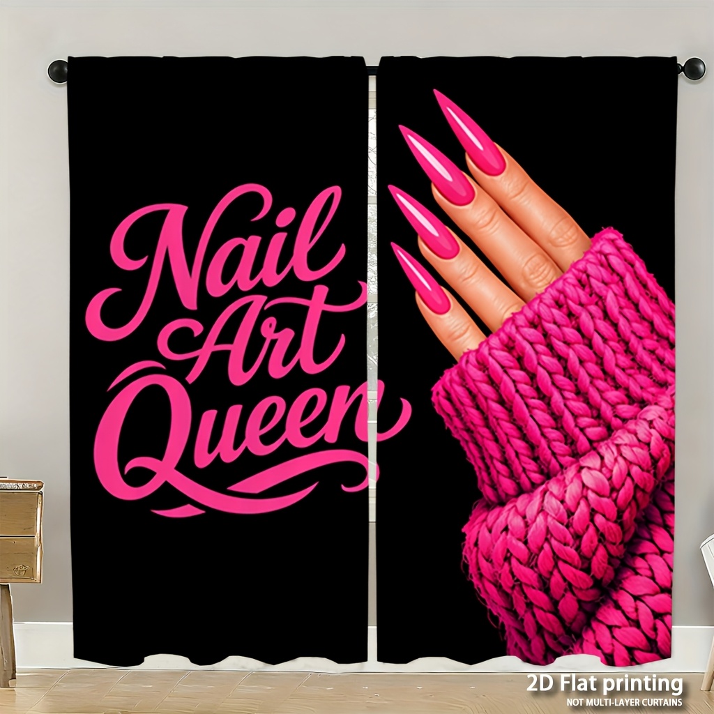 Nail Art Queen - Zasłony Nail Art Queen z różowym