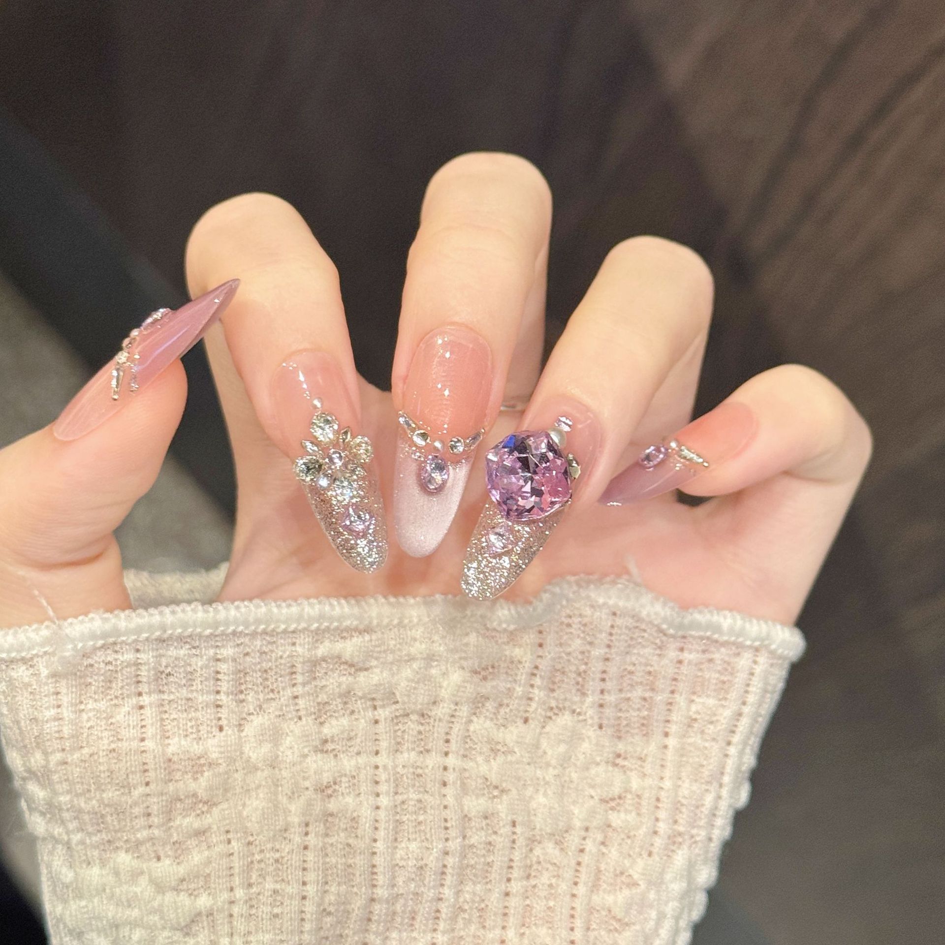 10 szt. Ręcznie Prasowane Pazn – Nail Art Oval recenzja i cena