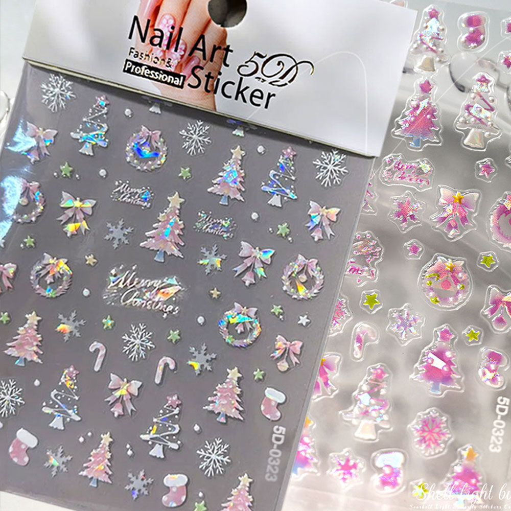 1 szt. Aurora Różowe Naklejki  – Nail Art Xmas Tree recenzja i cena