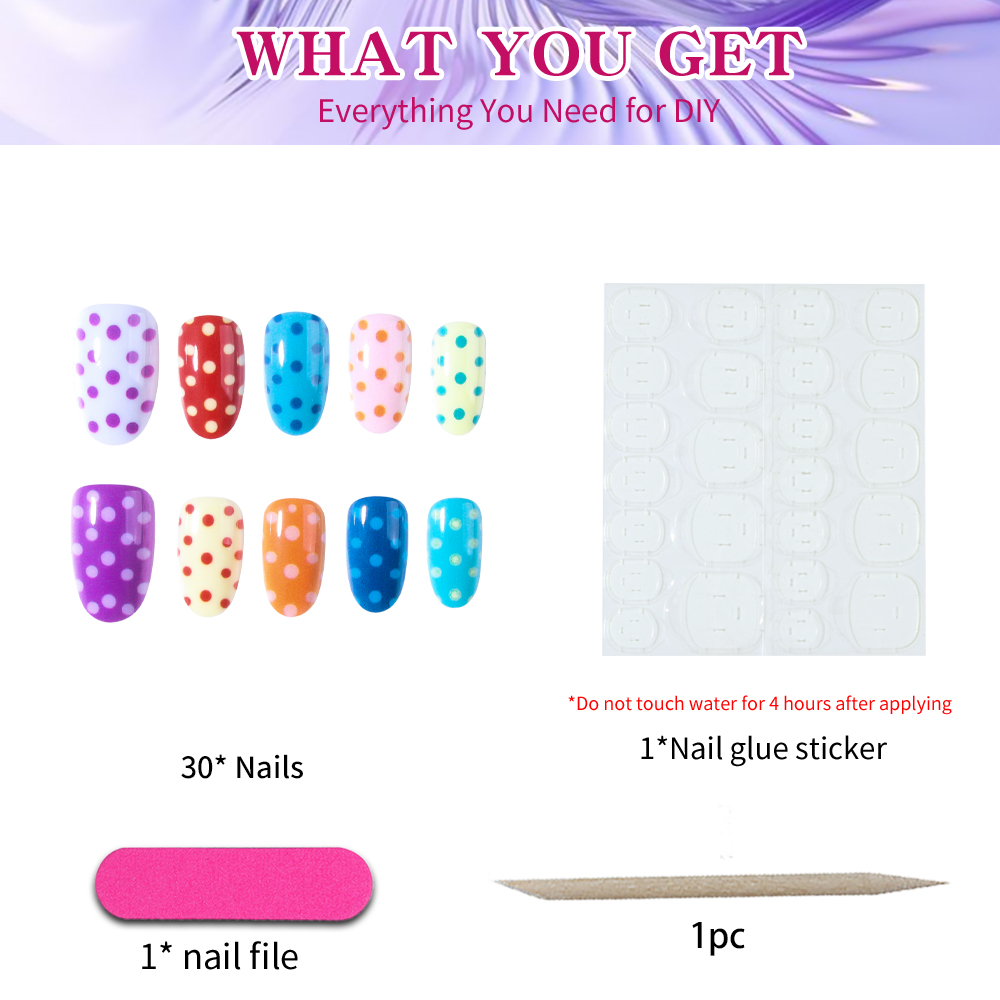 24 szt./zestaw Krótkie Owalne  – Nail Art Oval recenzja i cena
