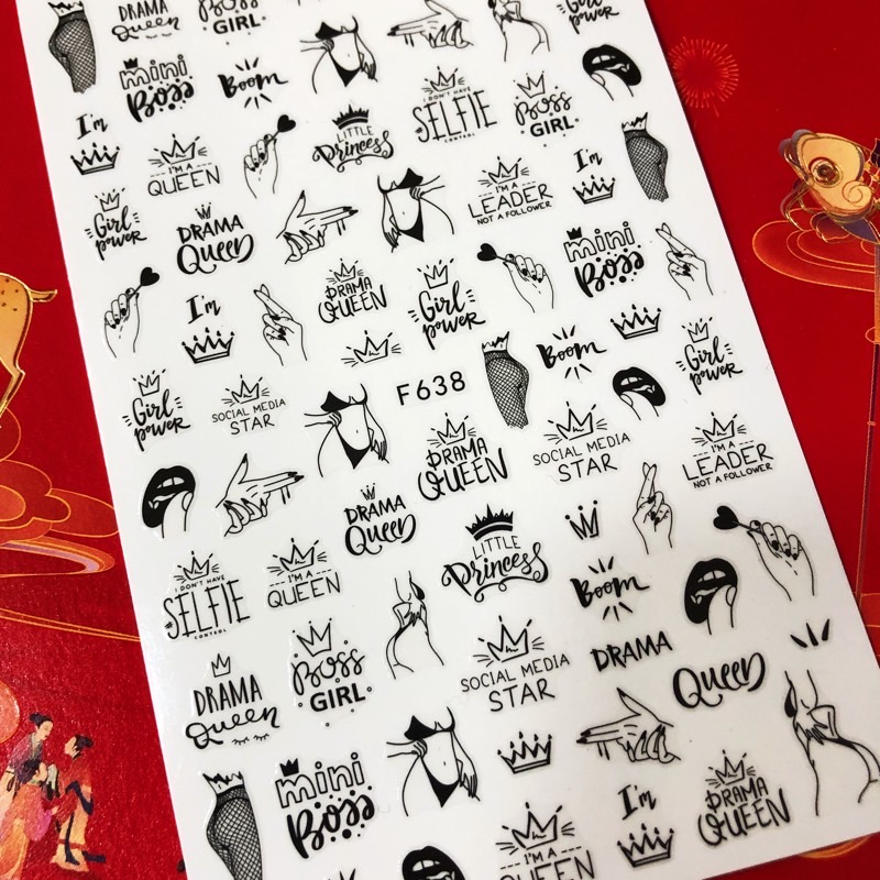 1 arkusz Najnowsze naklejki 3D – Nail Art Queen recenzja i cena