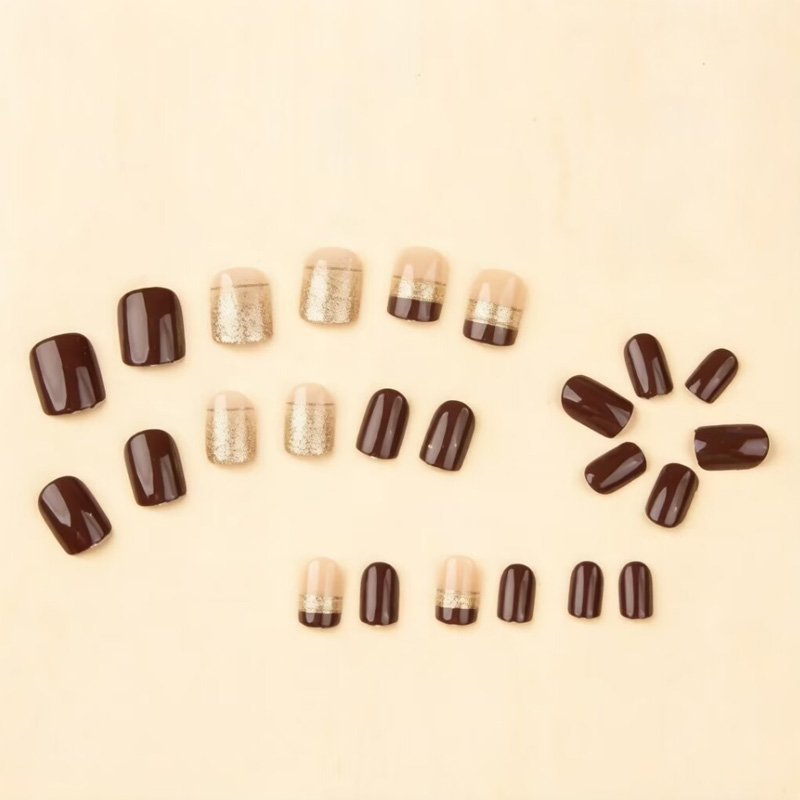 Krótkie kwadratowe sztuczne pa – Nail Art Press On recenzja i cena