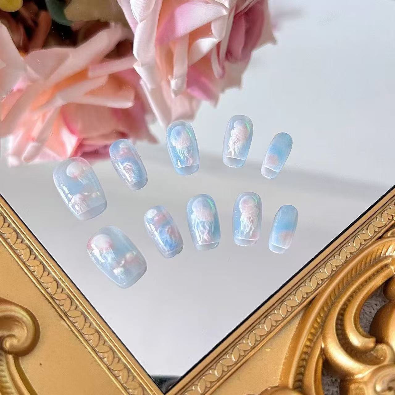10 szt. Damskie Kolorowe Marzy – Nail Art Press On recenzja i cena