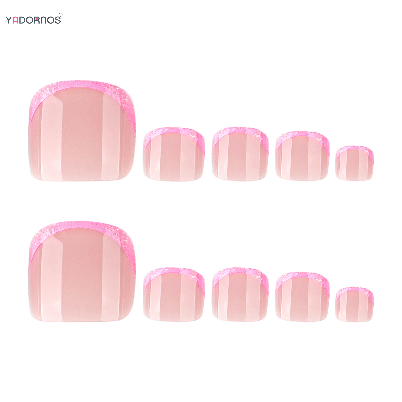 Różowe francuskie tipsy Fałszy – Nail Art Press On recenzja i cena