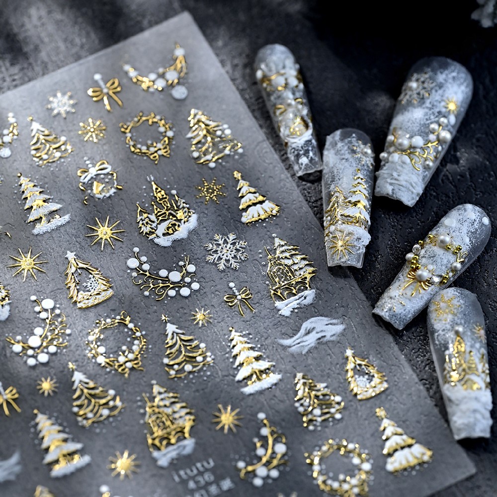 Naklejki na paznokcie 5D z efe – Nail Art Xmas Tree recenzja i cena