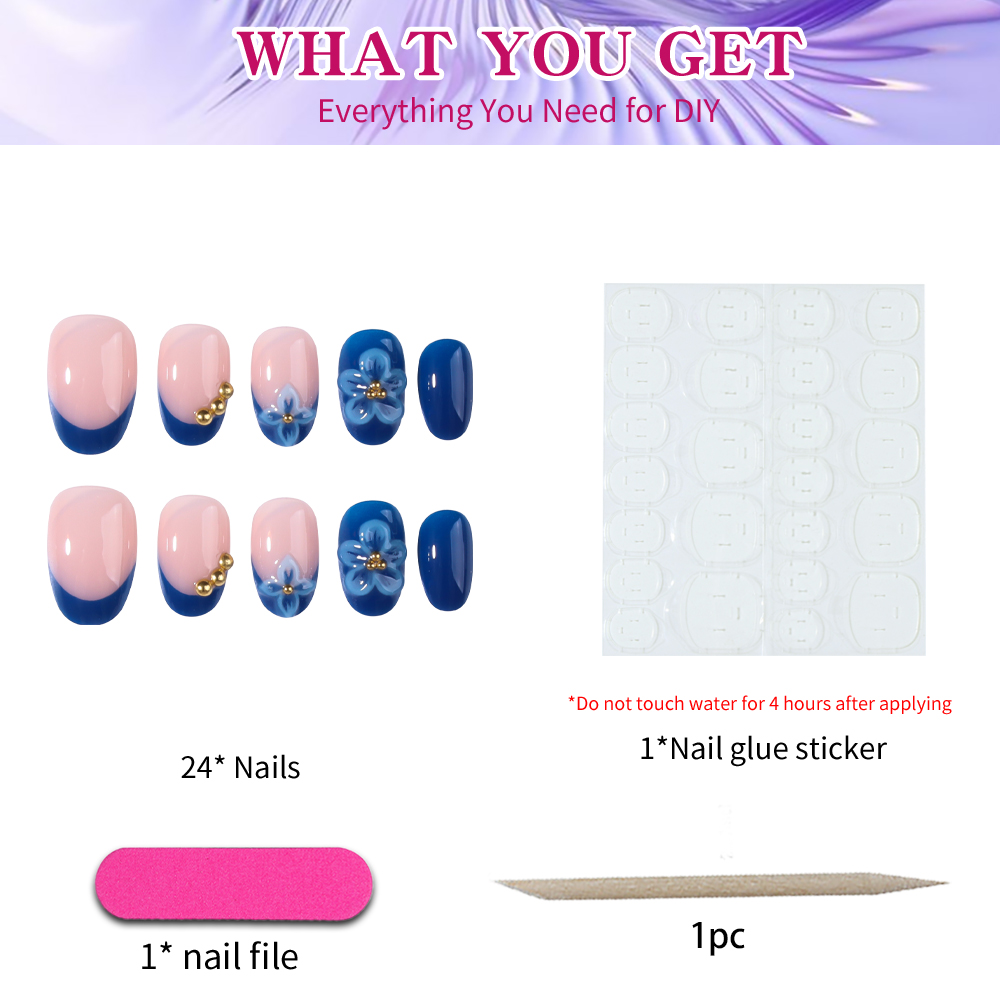 24 szt. Krótkie owalne naklejk – Nail Art Oval recenzja i cena