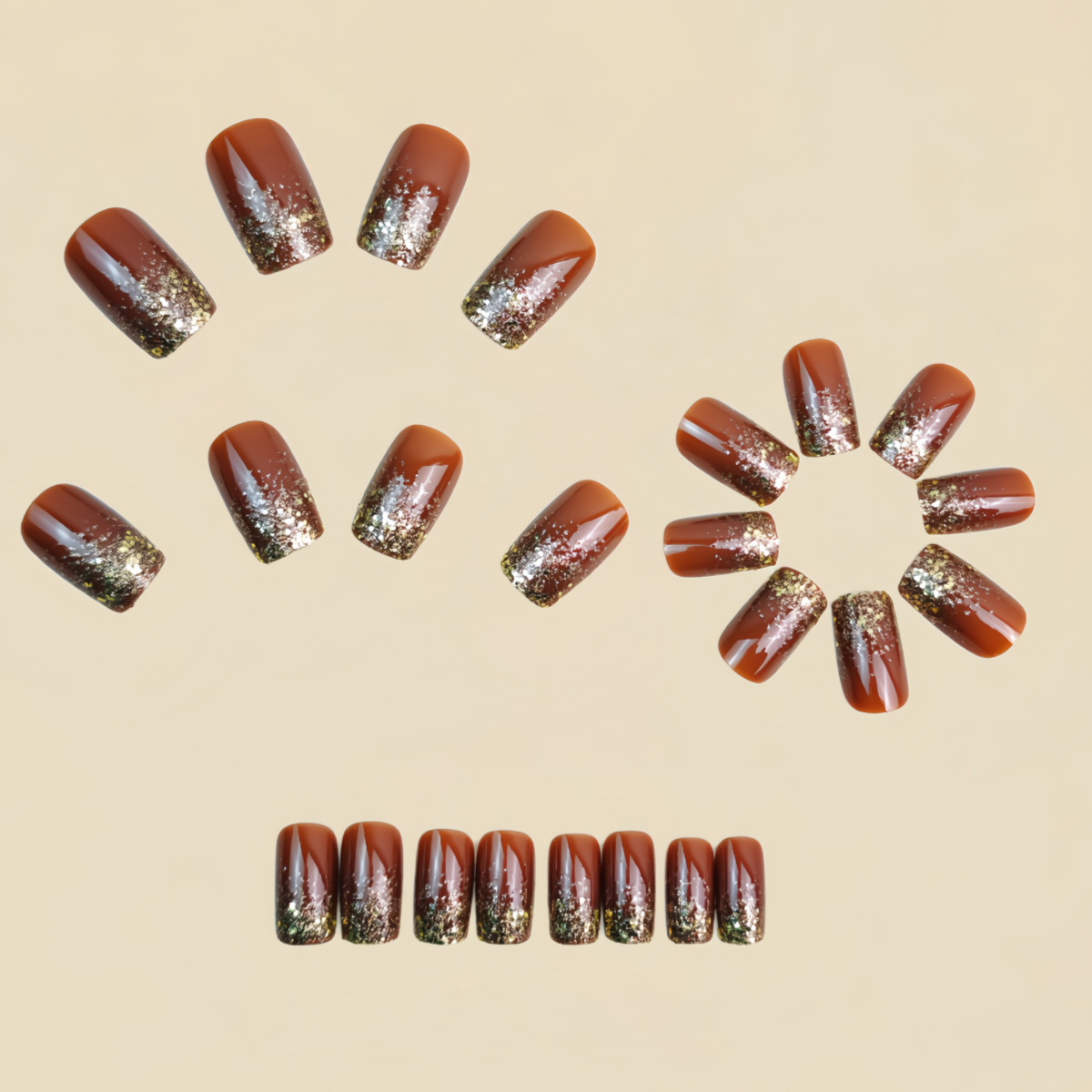 Krótkie średniej długości sztu – Nail Art Press On recenzja i cena