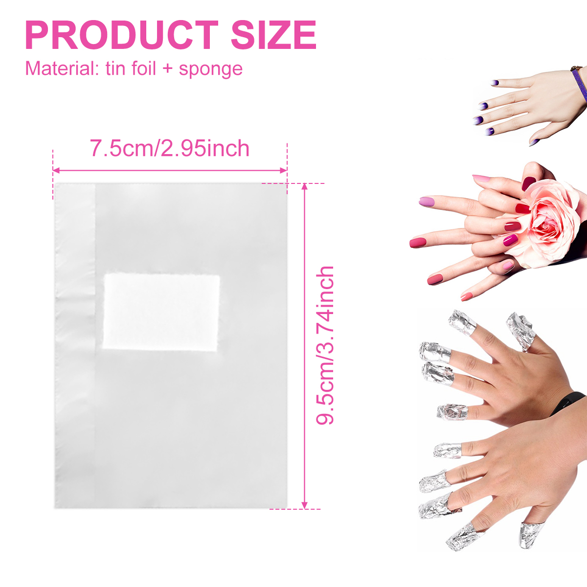 500/1000 szt. Aluminiowe folie – Nail Art Remover recenzja i cena